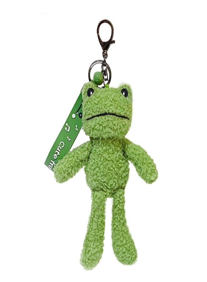 Zitokin Cute Frog Keychain for Backpacks, 8" Inch Frog Plush Keychain Purse Charms for Girls Women - Image 1